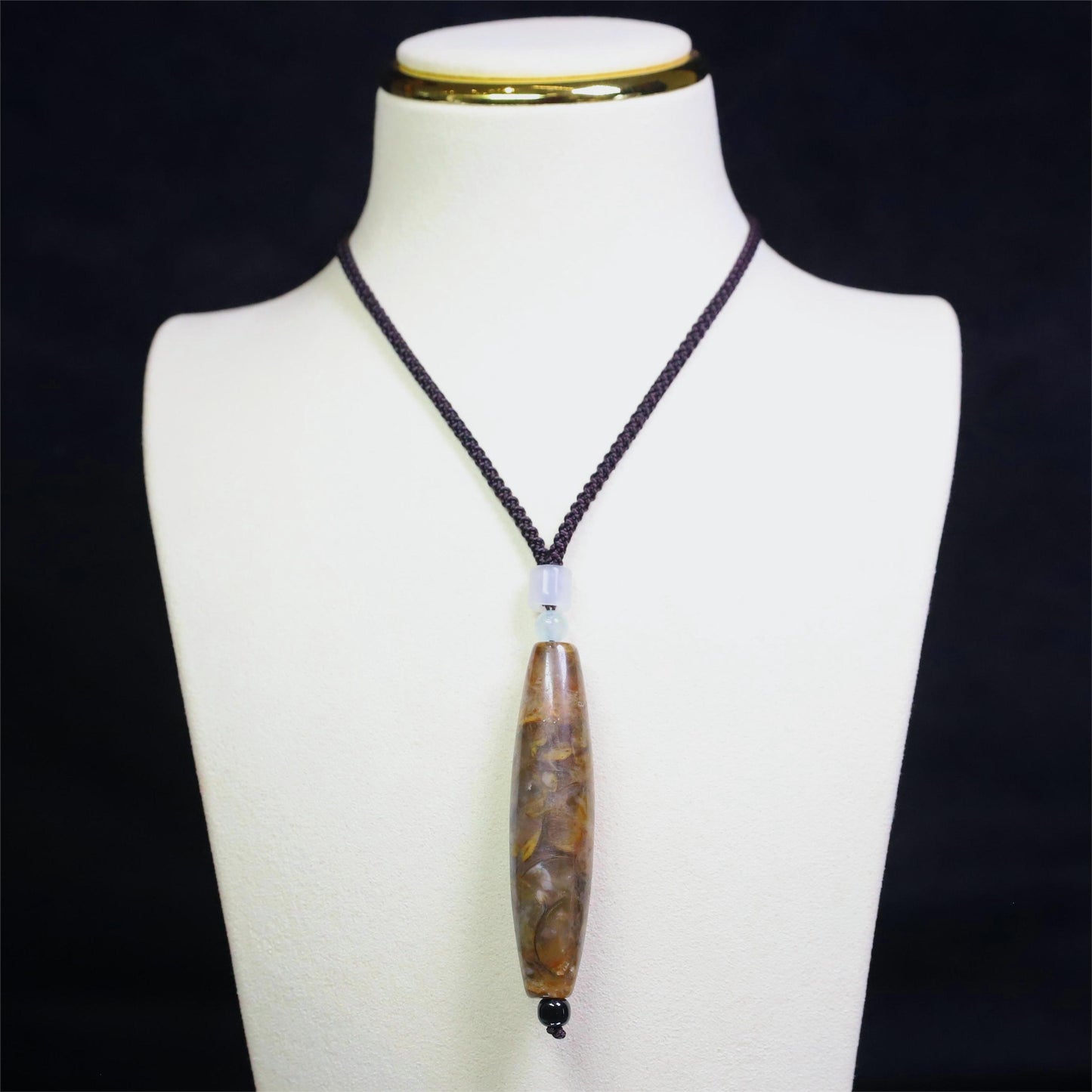 The Primordial Essence - Ammonite Dzi Necklace