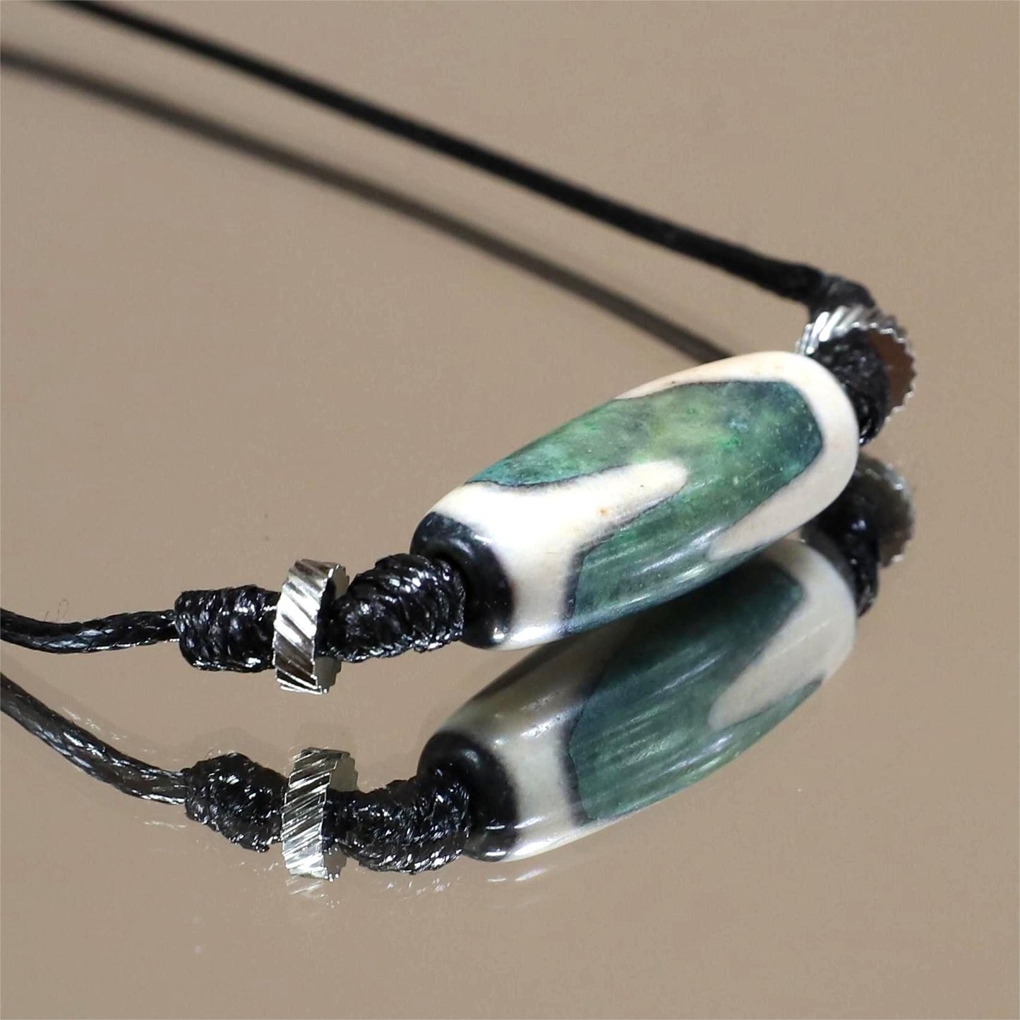 The Tiger’s Valor - Tiger Tooth Dzi Necklace