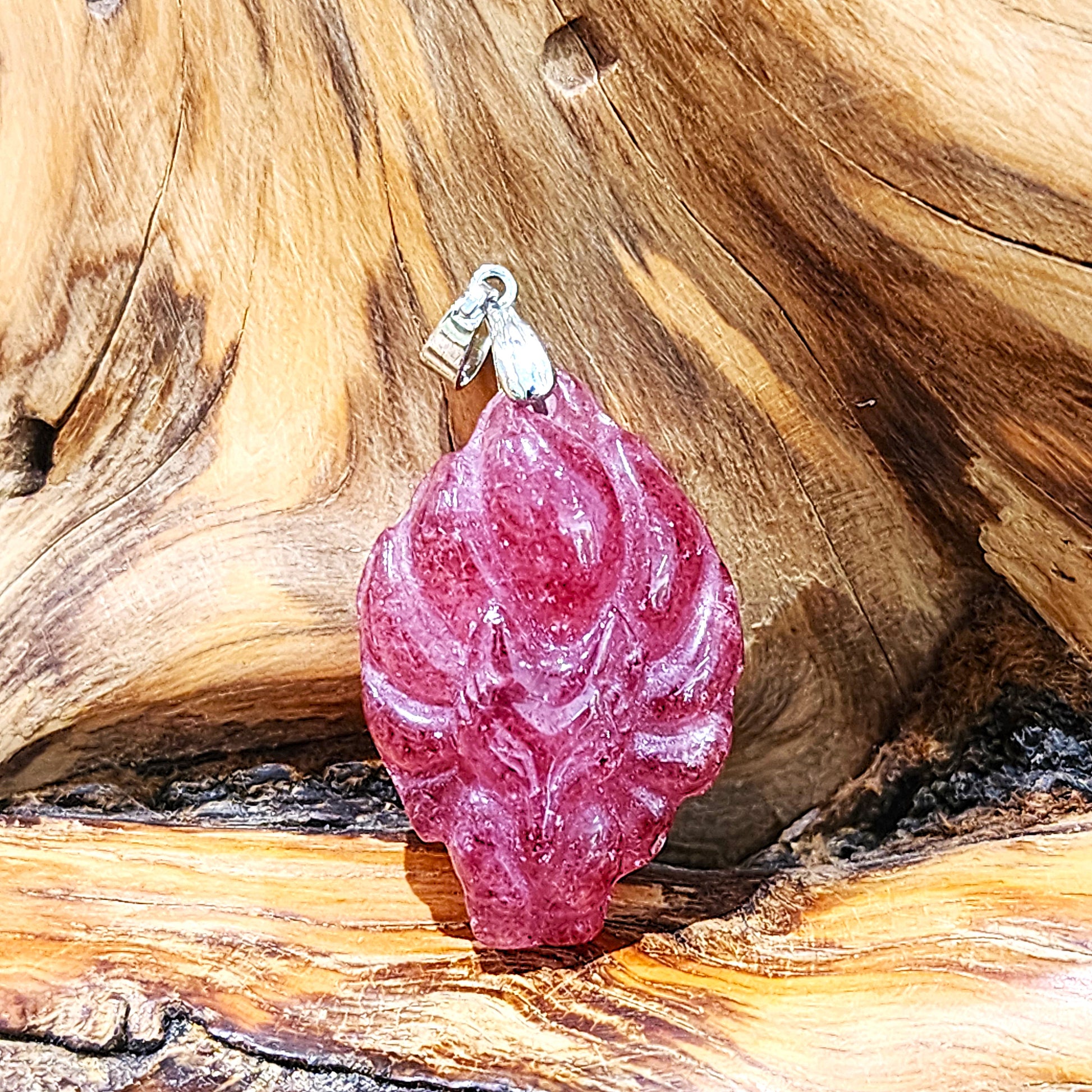 Strawberry Quartz Foxy Pendant