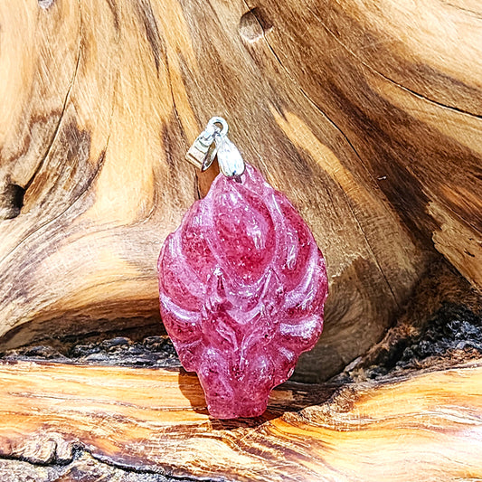 Strawberry Quartz Foxy Pendant