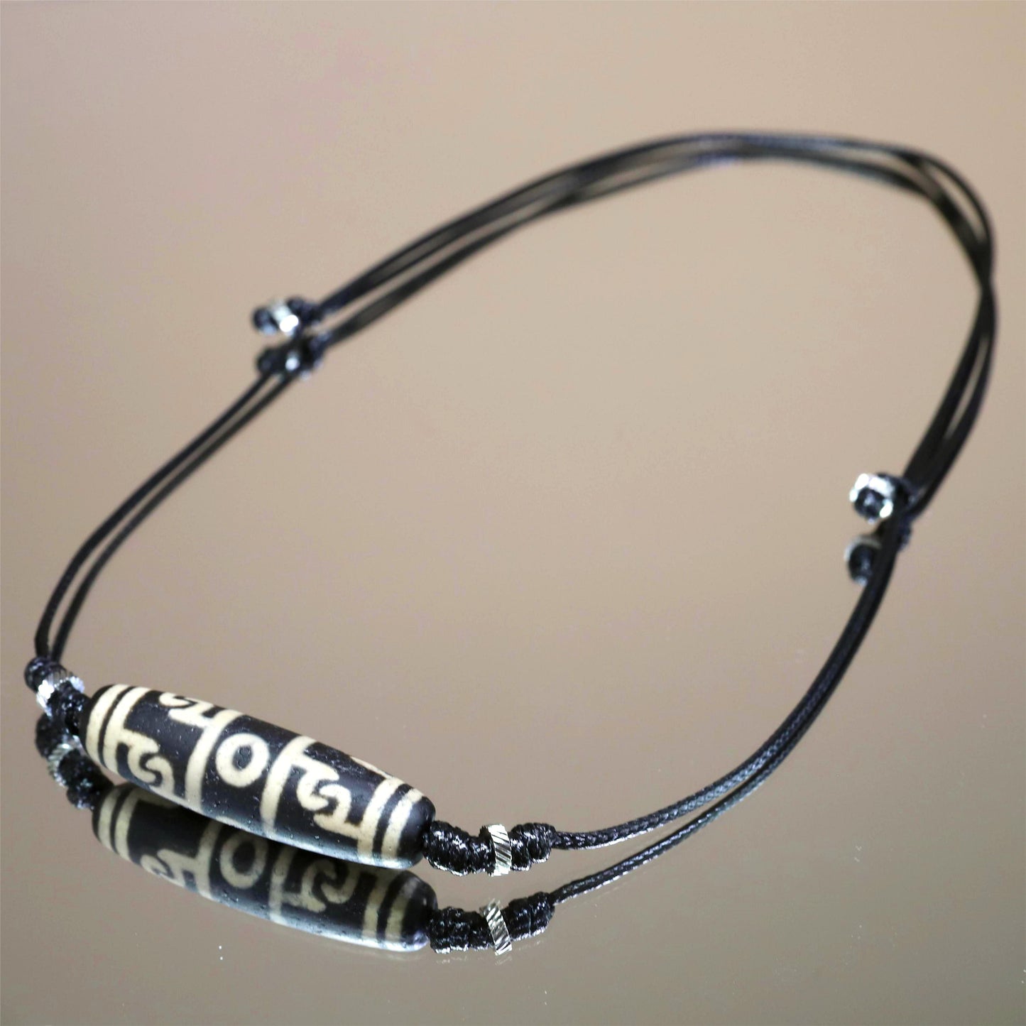The Trinity Fortune - 3-Eyed Vajra Dzi Necklace