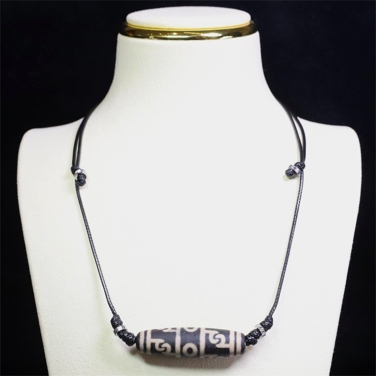 The Trinity Fortune - 3-Eyed Vajra Dzi Necklace