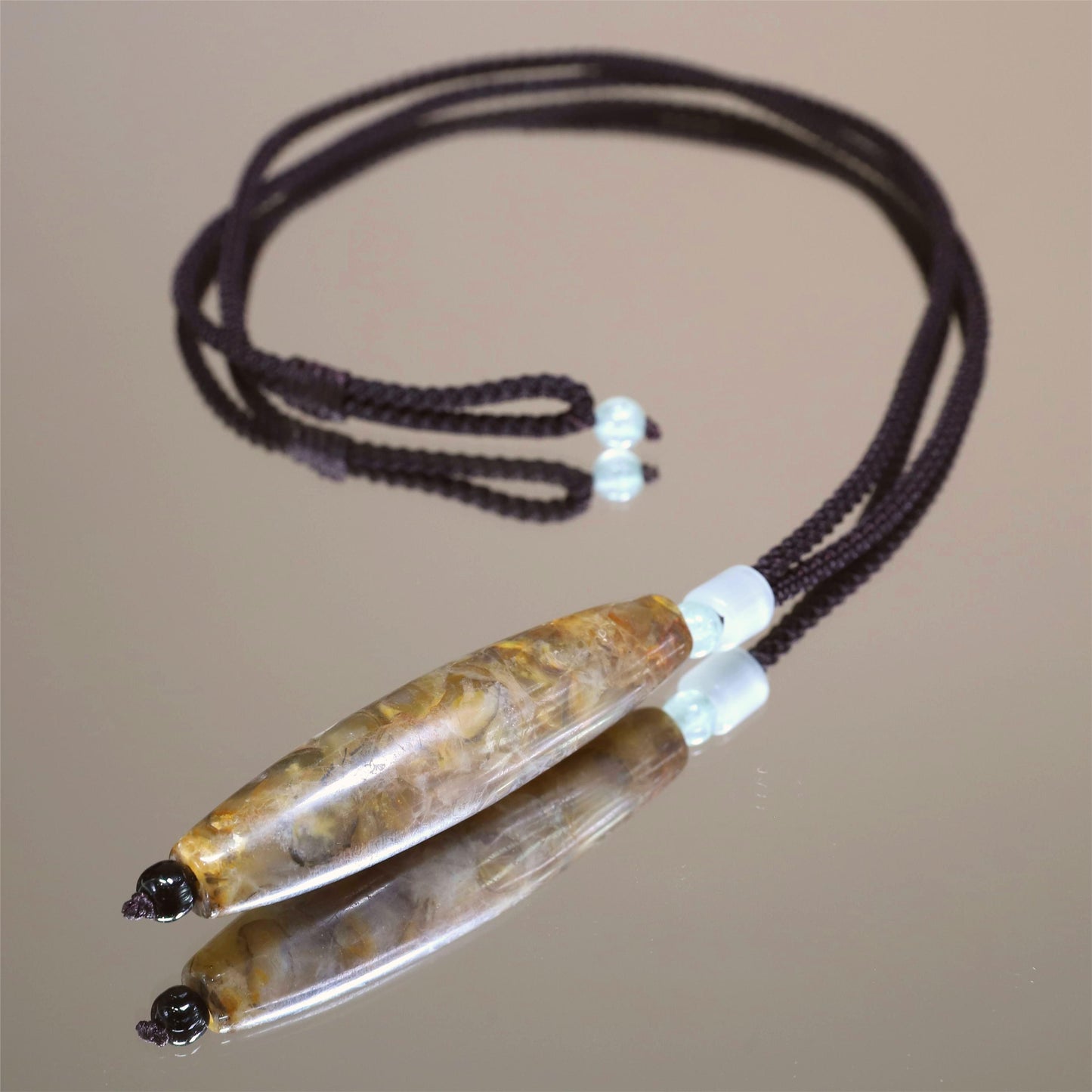 The Primordial Essence - Ammonite Dzi Necklace