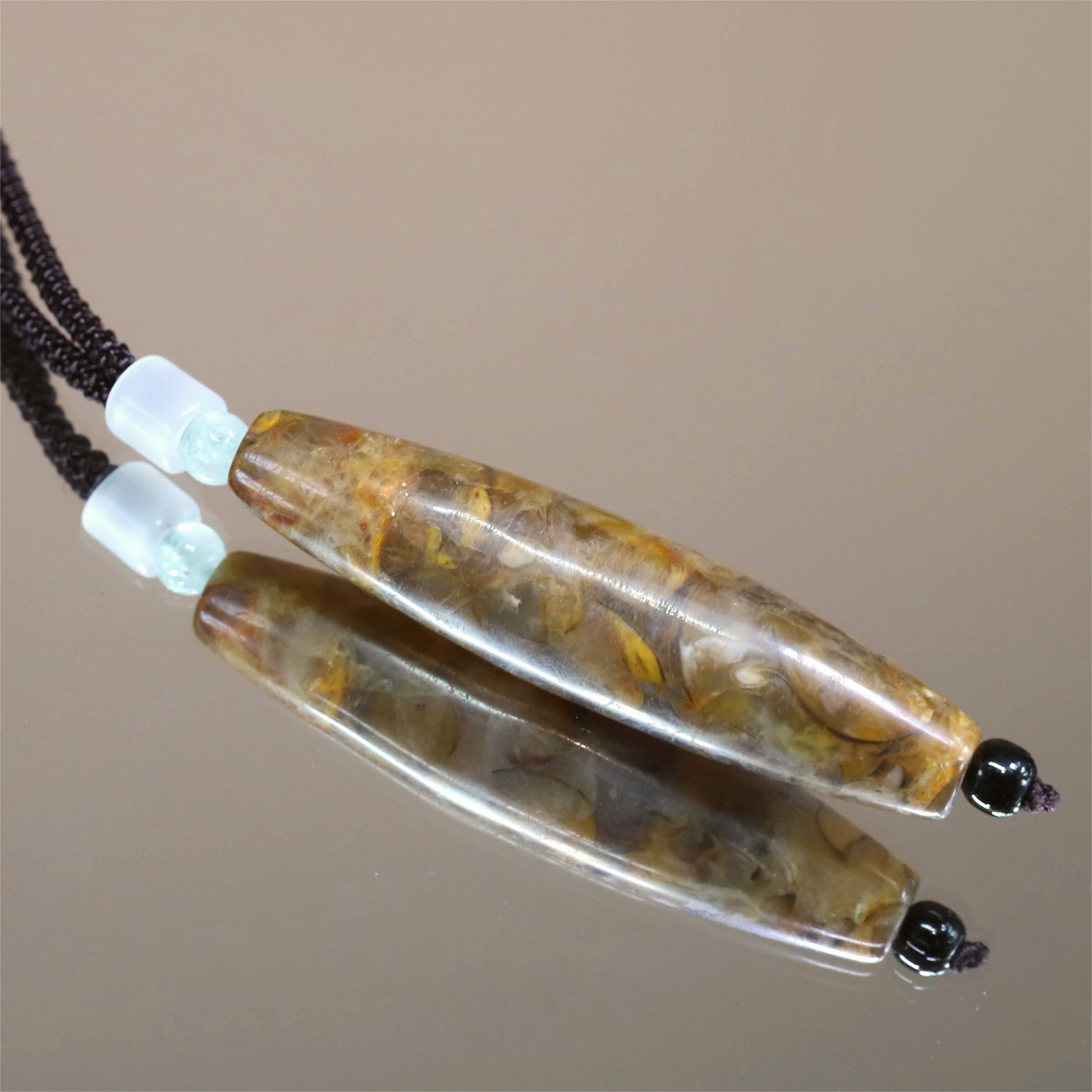 The Primordial Essence - Ammonite Dzi Necklace