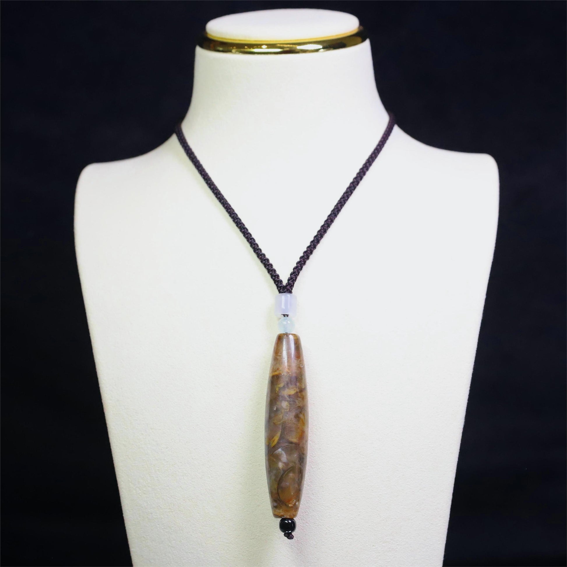 The Primordial Essence - Ammonite Dzi Necklace
