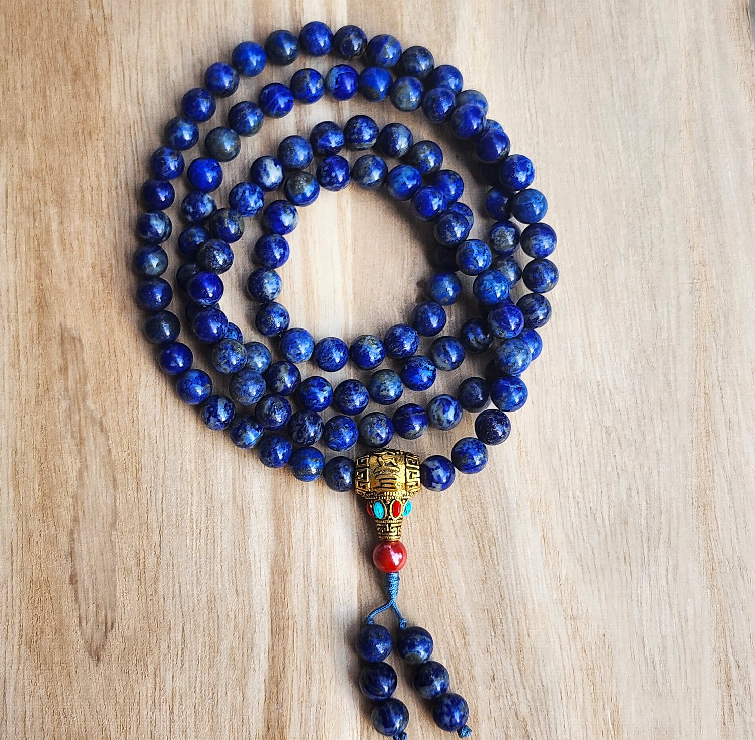 Lapis Lazuli 108 Beads Mala - The Royal Insight