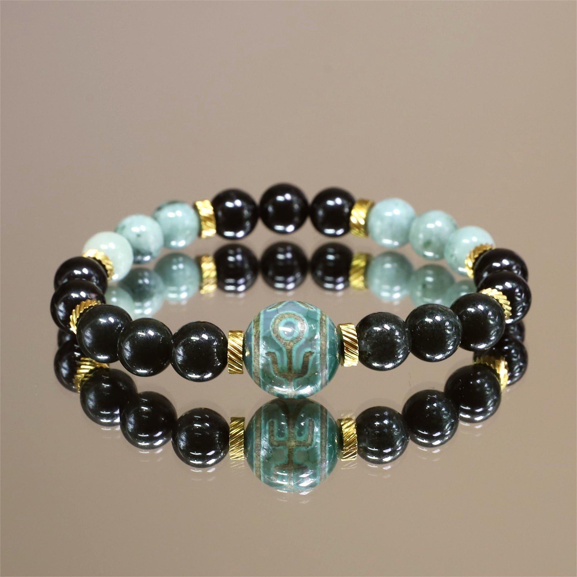 The Ambition Aligned - Green Phantom + Jade Bracelet (Business/Career)