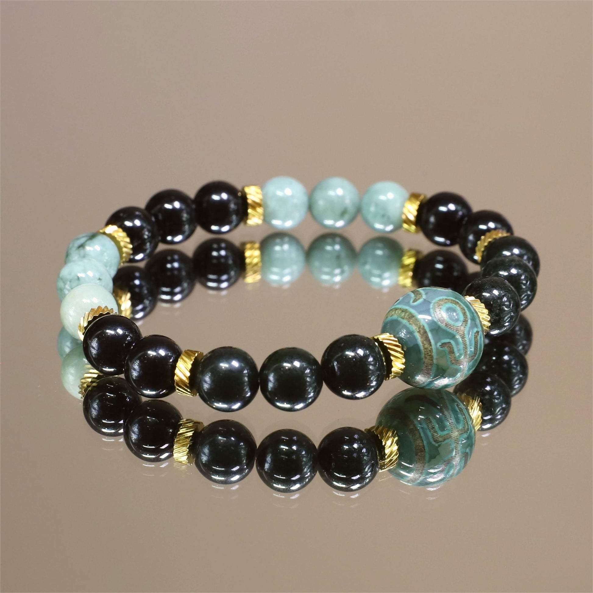 The Ambition Aligned - Green Phantom + Jade Bracelet (Business/Career)