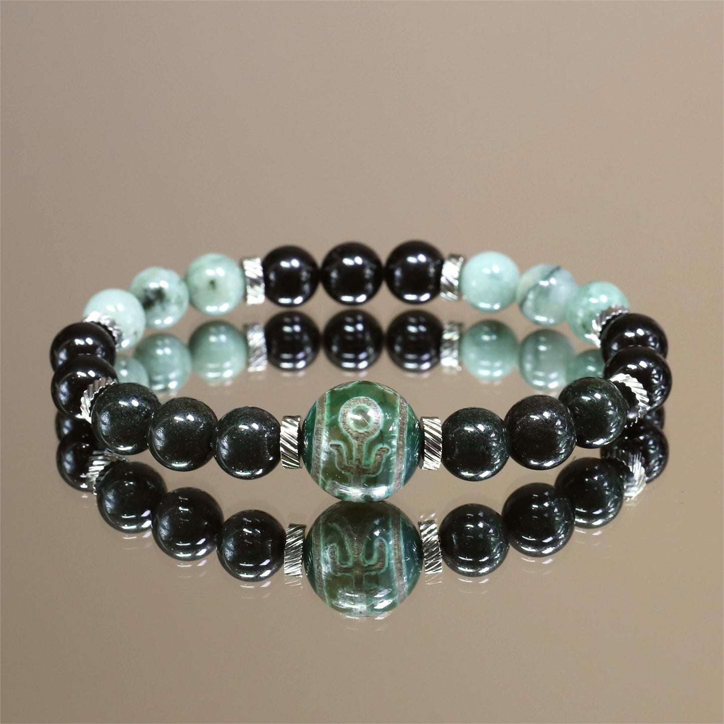 The Ambition Aligned - Green Phantom + Jade Bracelet (Business/Career)