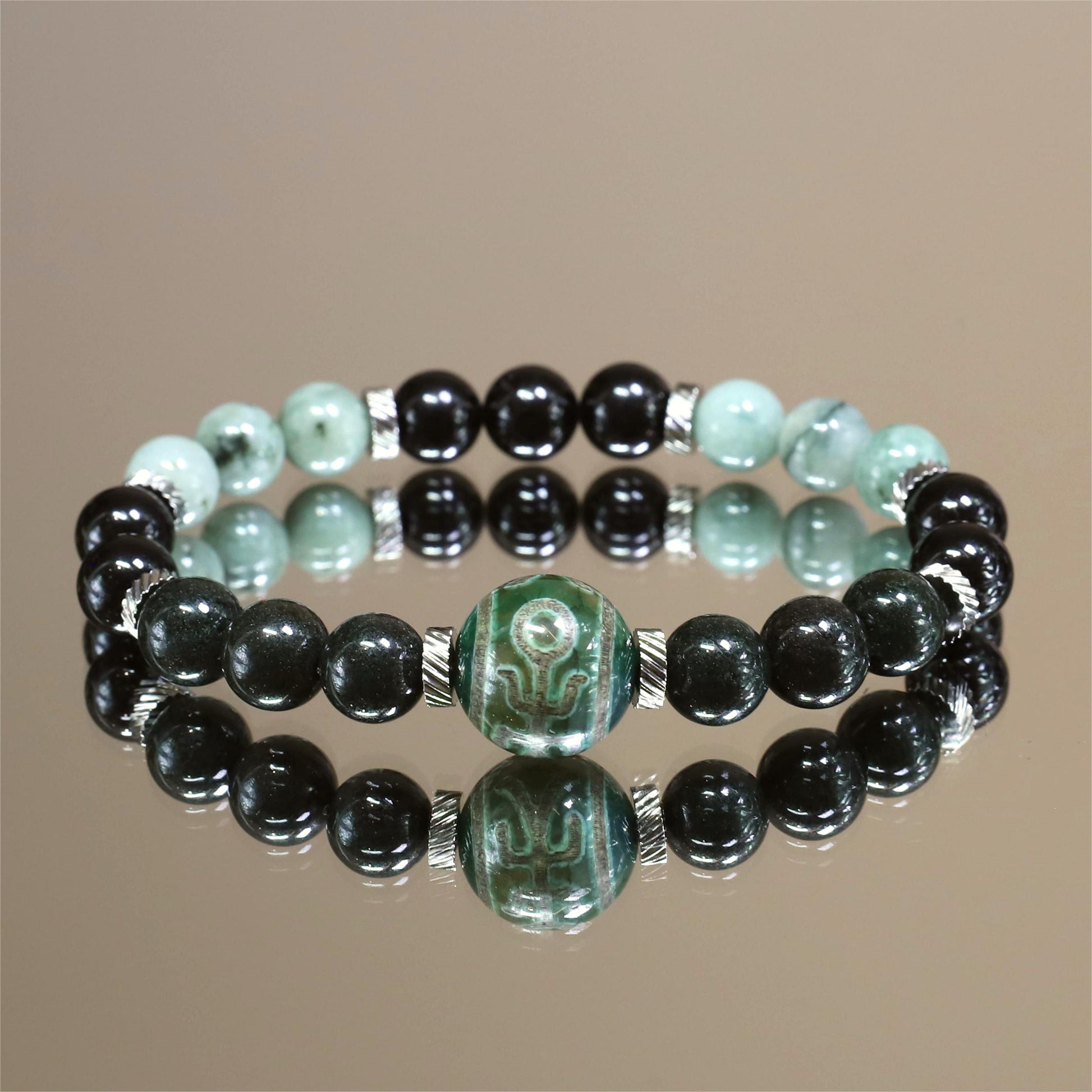 The Ambition Aligned - Green Phantom + Jade Bracelet (Business/Career)