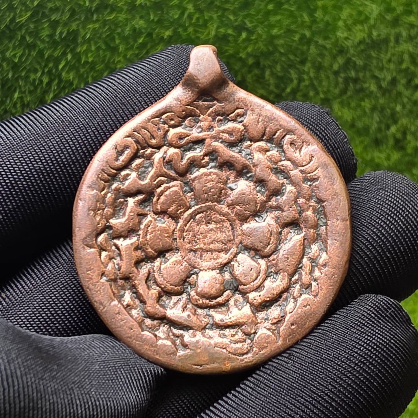 Tibetan Silver Nine Palace Bagua Pendant