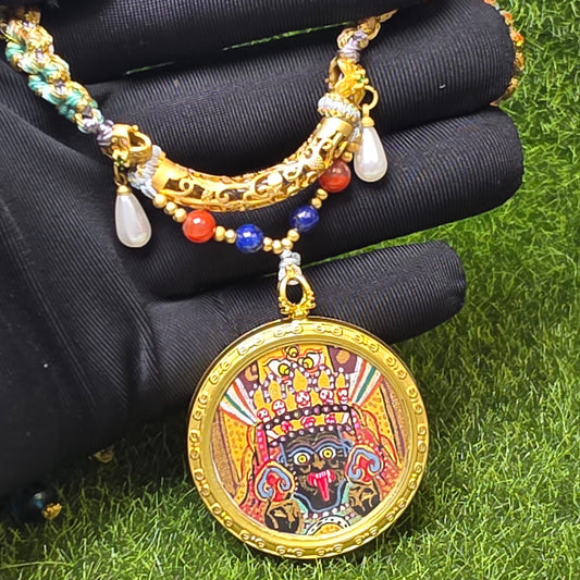Tibetan Thangka Zashi Lhamo Pendant & Necklace