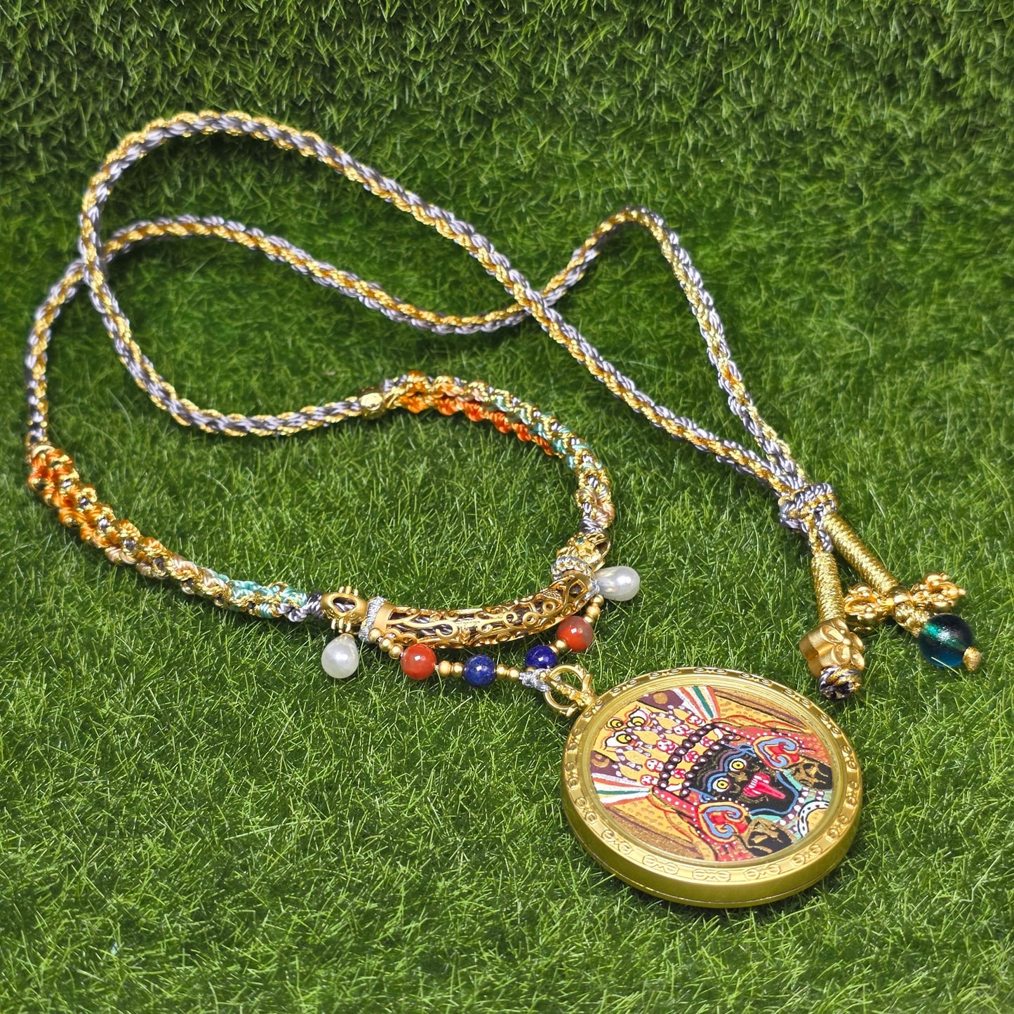 Tibetan Thangka Zashi Lhamo Pendant & Necklace