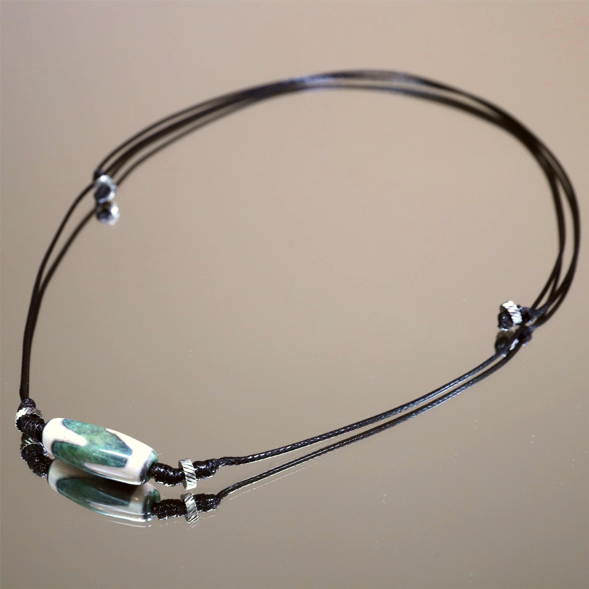 The Tiger’s Valor - Tiger Tooth Dzi Necklace